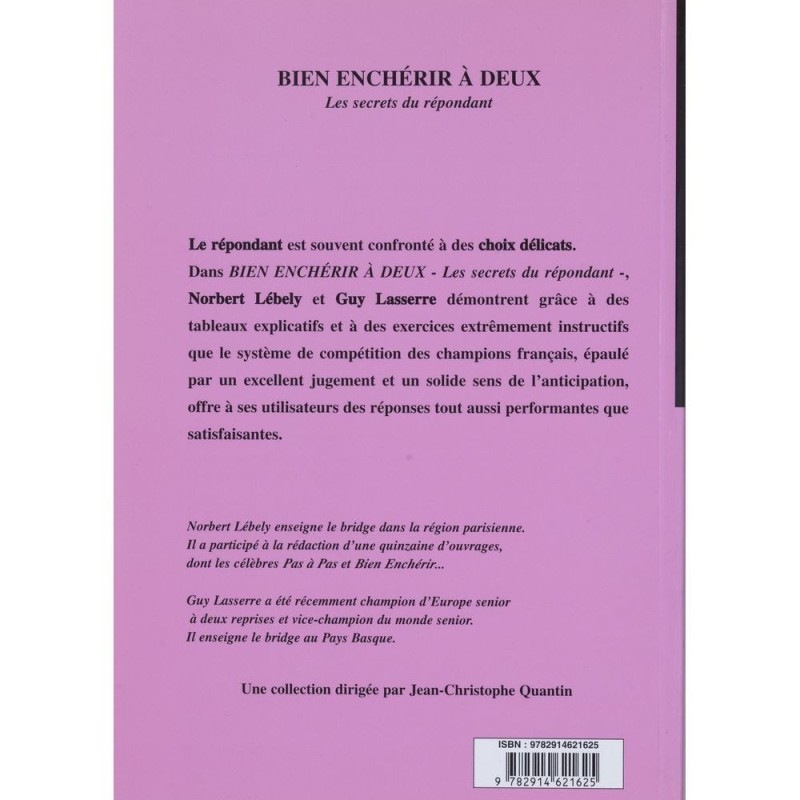 Bien enchérir à deux - secrets du répondant Remise BF 60%