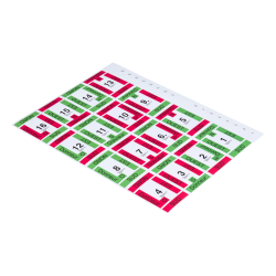 Planche de 16 étiquettes autocollantes pour étuis Super Plus Étuis et planches