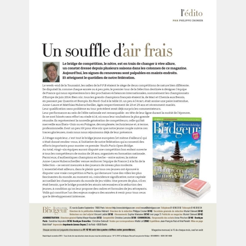 copy of Bridgeur January 2014 - Older issues BeBRIDGE