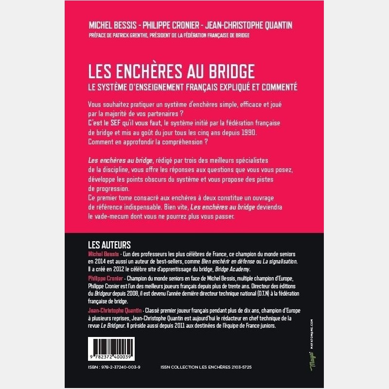 Bridge auctions -SEF-tome 1 Pair auction - Bookstore