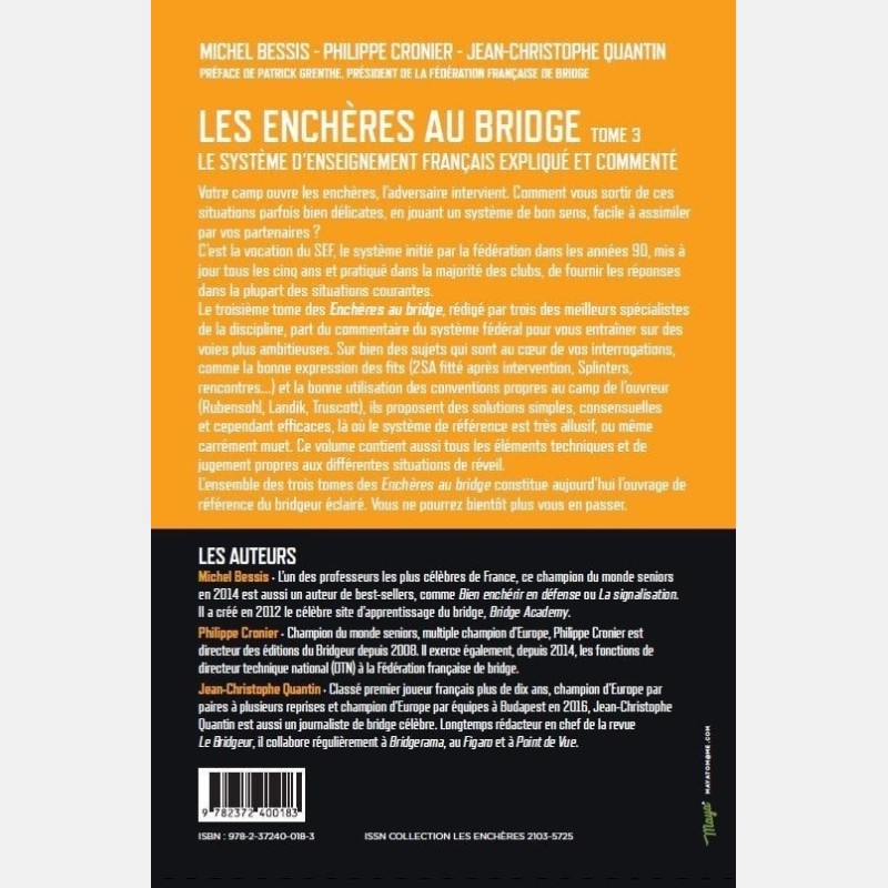 SEF-tome 3 bridge auctions Competitive auctions - Bookstore