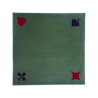Tapis de bridge effet velours vert 77x77 cm La boutique