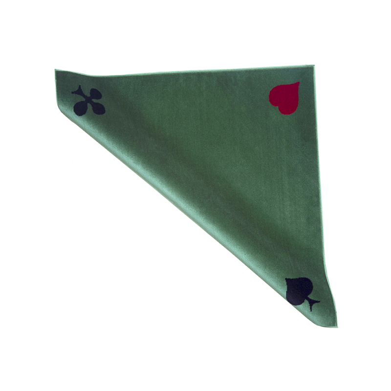 Tapis de bridge effet velours vert 77x77 cm La boutique