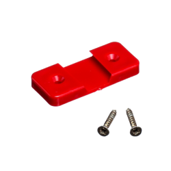 Plaquette fixation rouge - par 4 Accueil