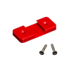 Plaquette fixation rouge - par 4 Accueil