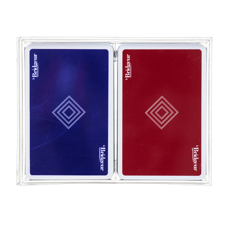 2 jeux de cartes classiques vendus dans un coffret cristal Cartes à jouer