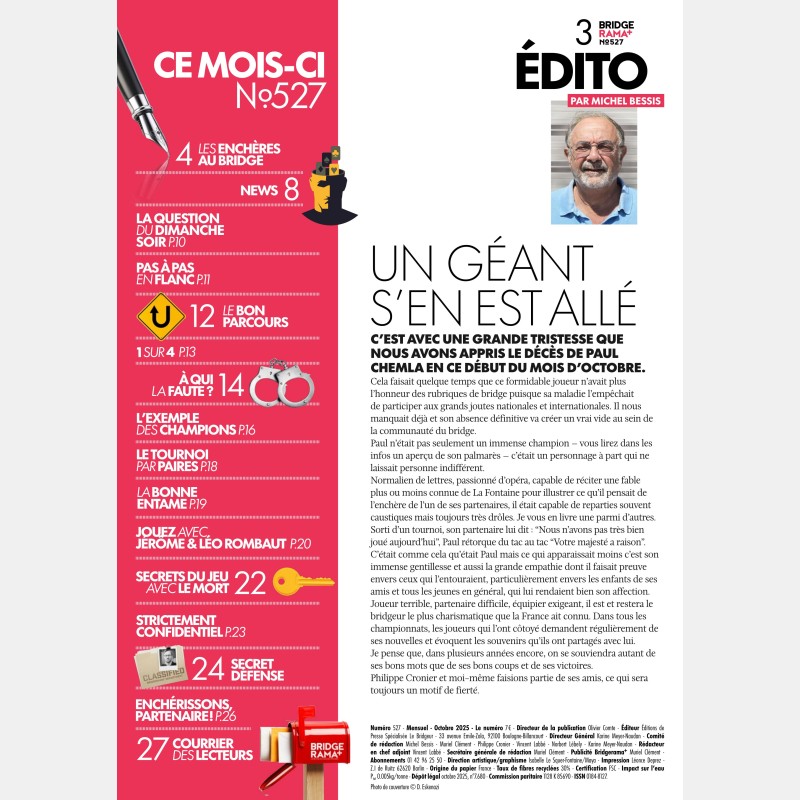 BRIDGERAMA+ October 2025 digital or paper - Old BRIDGERAMA+ magazines